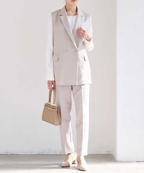 AIMER（エメ） セットアップ 「WEB限定」ダブルボタンジレ・胸元タック