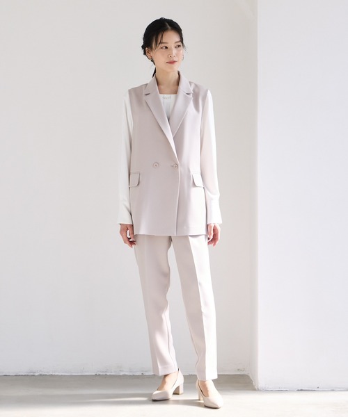 AIMER（エメ） セットアップ 「WEB限定」ダブルボタンジレ・胸元タック