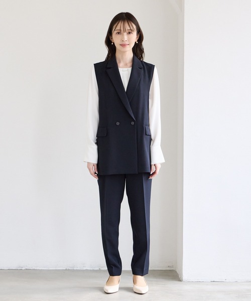 AIMER（エメ） セットアップ 「WEB限定」ダブルボタンジレ・胸元タック