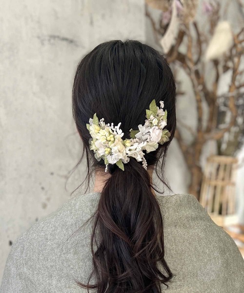 m.soeur（エムスール） ブローチ・コサージュ FREE グリーン