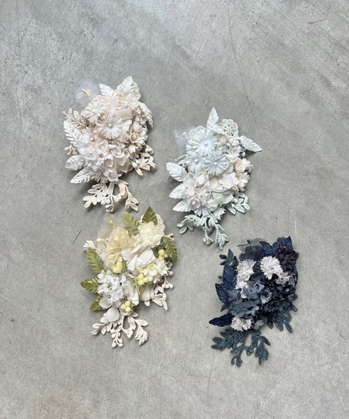 専用　新品未使用　タグ付き　エムスール　m.soeur A Ｈ　F m.soeur（エムスール） ブローチ・コサージュ FREE グリーン