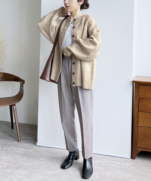 「reca」 ニットカーディガン M ブルーグリーン レディース_画像8