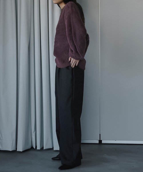 「Ezick」 長袖ニット FREE グレイッシュベージュ レディース_画像3