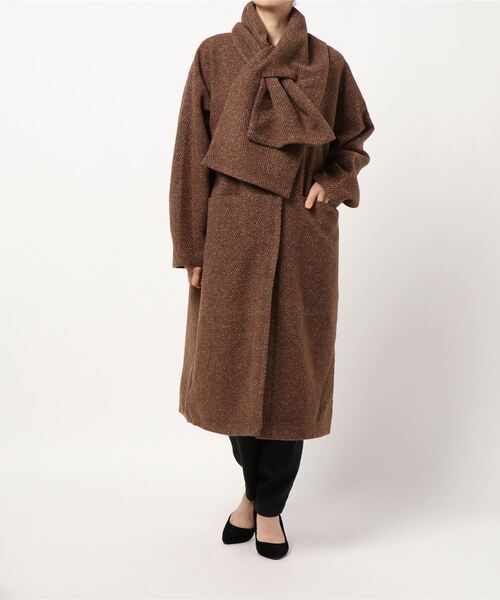 「RNA-N」 ノーカラーコート MEDIUM ブラウン レディース_画像2