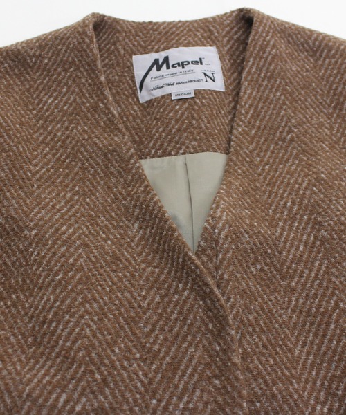 「RNA-N」 ノーカラーコート MEDIUM ブラウン レディース_画像4