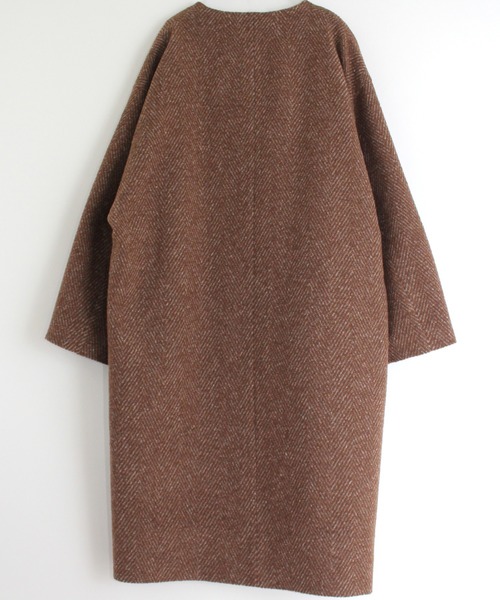 「RNA-N」 ノーカラーコート MEDIUM ブラウン レディース_画像5