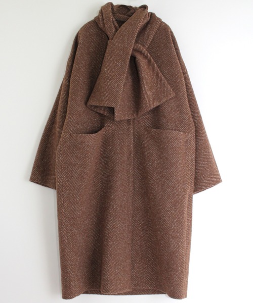 「RNA-N」 ノーカラーコート MEDIUM ブラウン レディース_画像7