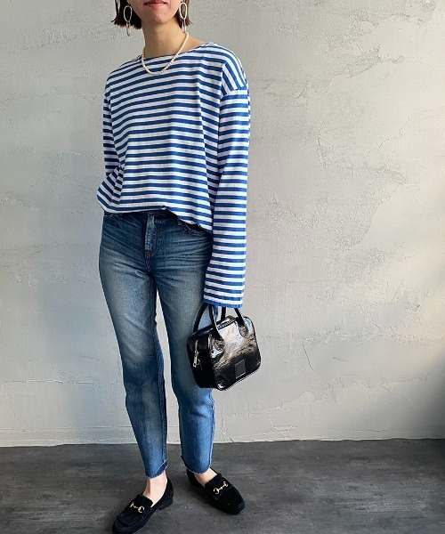 「upperhights」 デニムパンツ 24 ネイビー レディース_画像8