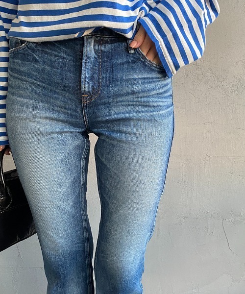 「upperhights」 デニムパンツ 24 ネイビー レディース_画像10