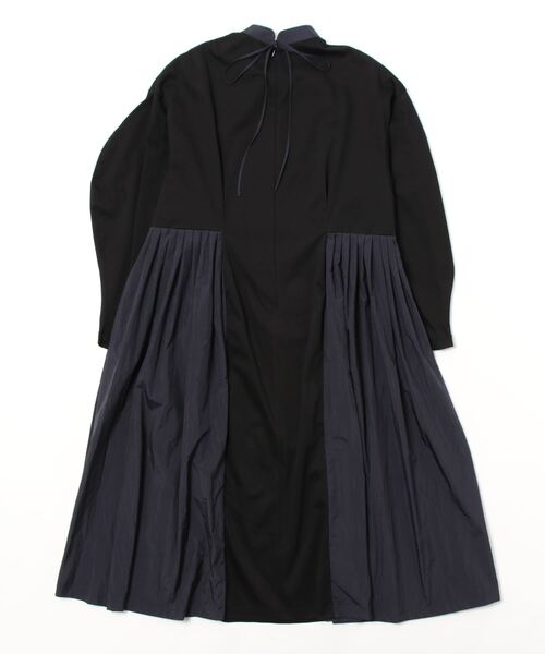 「LANVIN en Bleu」 長袖ワンピース 38 ネイビー レディース_画像2