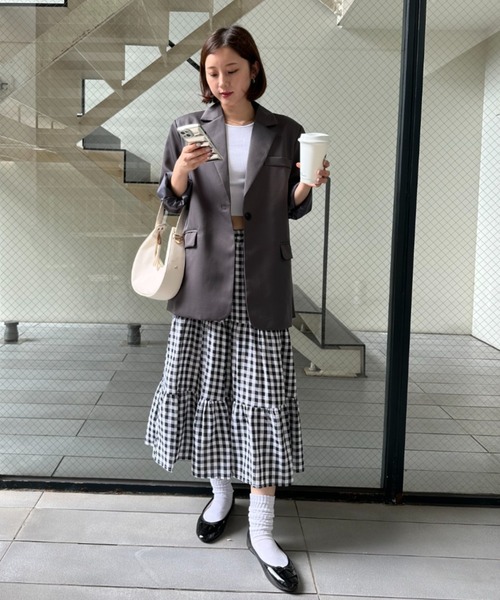 「gossip！ロサンゼルス」 テーラードジャケット FREE グレー レディース_画像5