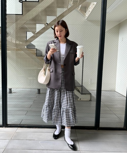 「gossip！ロサンゼルス」 テーラードジャケット FREE グレー レディース_画像6