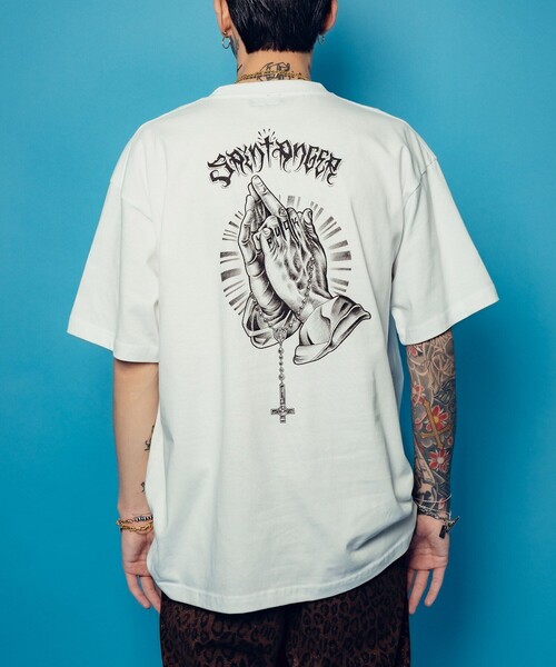 Subciety（サブサエティ） tシャツ Fuckin' praying hands tee メンズ