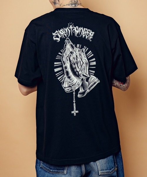 Subciety（サブサエティ） tシャツ Fuckin' praying hands tee メンズ