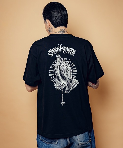 Subciety（サブサエティ） tシャツ Fuckin' praying hands tee メンズ