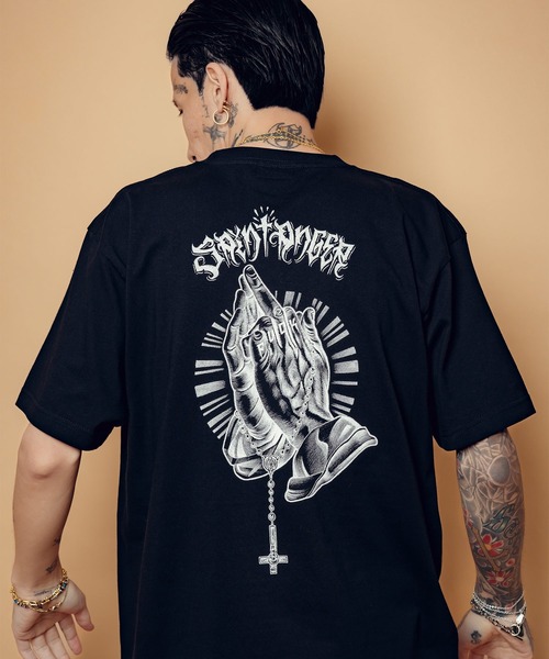 Subciety（サブサエティ） tシャツ Fuckin' praying hands tee メンズ