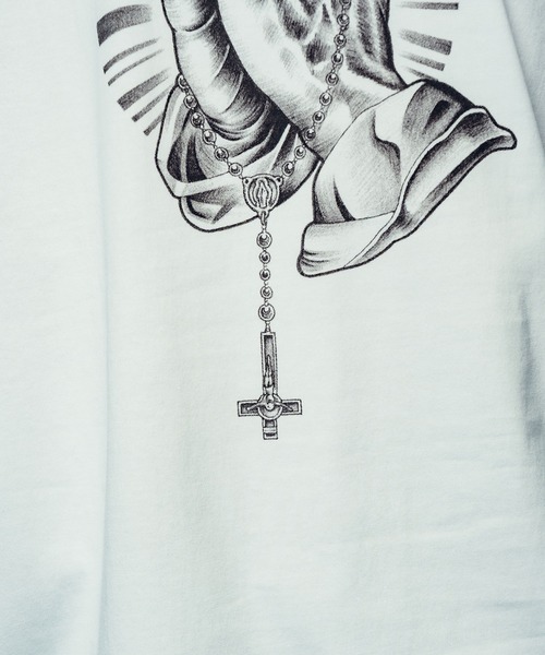 Subciety（サブサエティ） tシャツ Fuckin' praying hands tee メンズ
