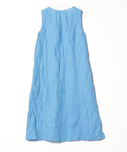 「n100」 ノースリーブワンピース - ブルー レディース_画像2
