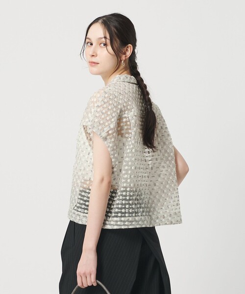 【BEAUTY&YOUTH】シアージャガード ショートスリーブ ブラウス BEAUTY＆YOUTH UNITED ARROWS ブラウス シャツ シアージャガード