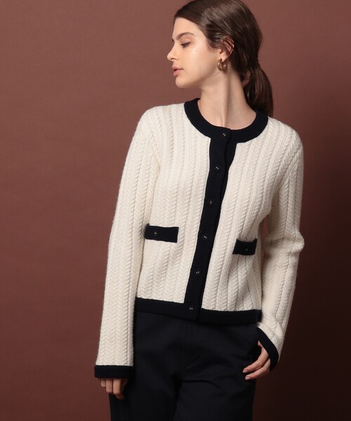 「DRESSTERIOR」 ニットカーディガン 36 グリーン レディース_画像6