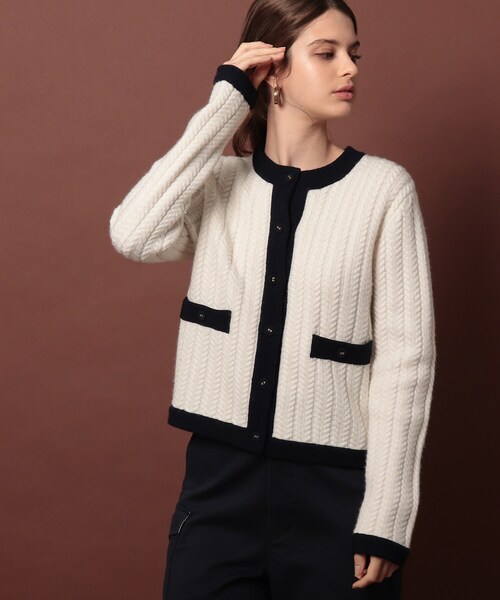 「DRESSTERIOR」 ニットカーディガン 36 グリーン レディース_画像7