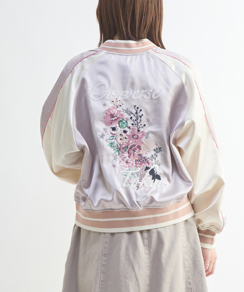 CONVERSE TOKYO スカジャン SATIN SHORT SOUVENIR JACKET レディース