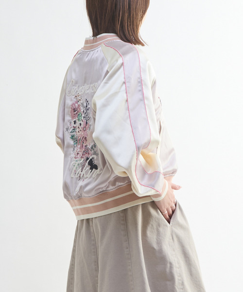 CONVERSE TOKYO スカジャン SATIN SHORT SOUVENIR JACKET レディース