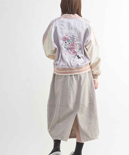 CONVERSE TOKYO スカジャン SATIN SHORT SOUVENIR JACKET レディース
