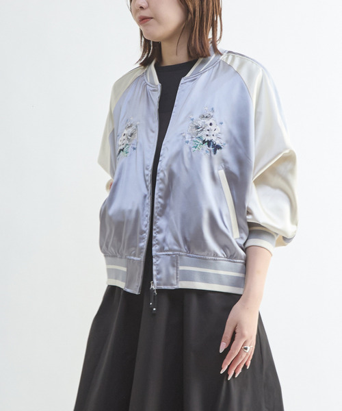 CONVERSE TOKYO スカジャン SATIN SHORT SOUVENIR JACKET レディース