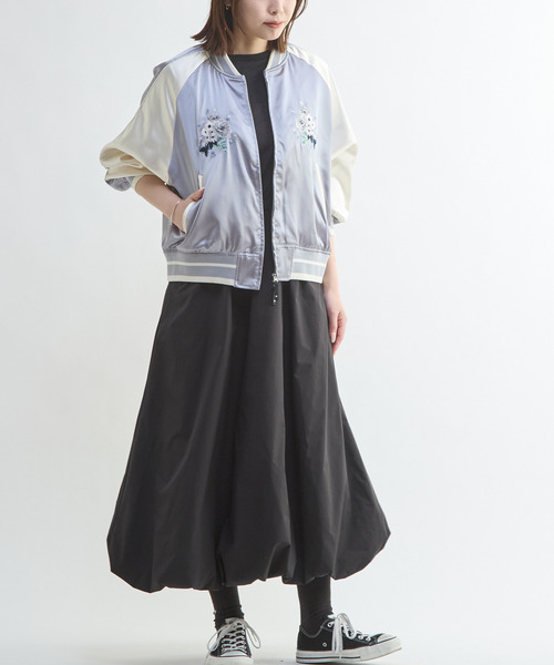 CONVERSE TOKYO スカジャン SATIN SHORT SOUVENIR JACKET レディース