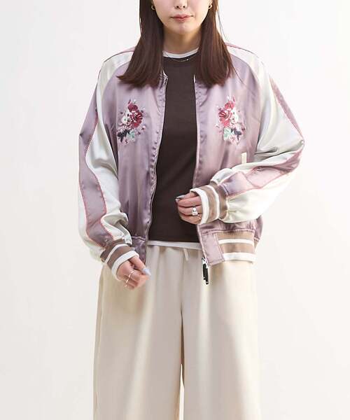 CONVERSE TOKYO スカジャン SATIN SHORT SOUVENIR JACKET レディース