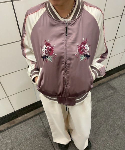 CONVERSE TOKYO スカジャン SATIN SHORT SOUVENIR JACKET レディース