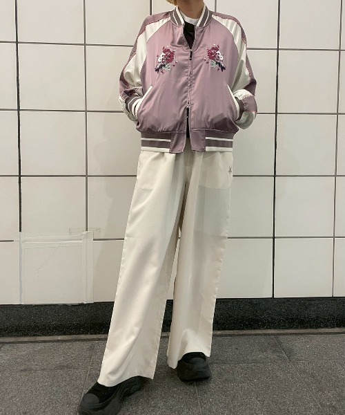 CONVERSE TOKYO スカジャン SATIN SHORT SOUVENIR JACKET レディース