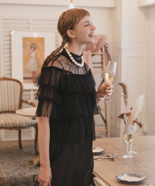 「BONLECILL noir」 コンビワンピース FREE ブラック レディース_画像5