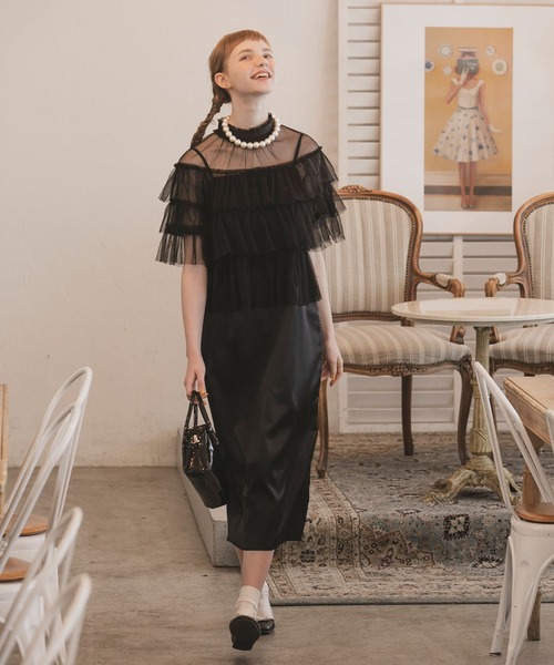 「BONLECILL noir」 コンビワンピース FREE ブラック レディース_画像7