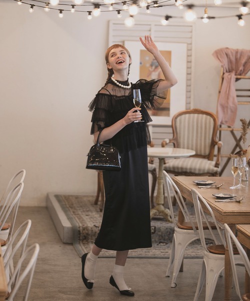 「BONLECILL noir」 コンビワンピース FREE ブラック レディース_画像9