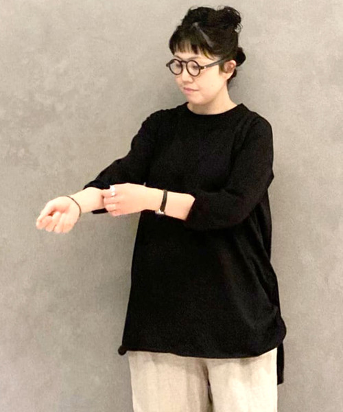 「JOURNAL STANDARD LUXE」 7分袖カットソー FREE ブラック レディース_画像3