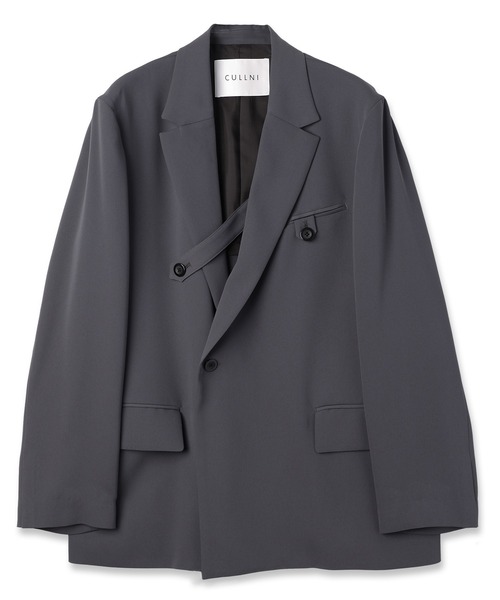 CULLNI グレー テーラードジャケット 2 CULLNI（クルニ）の「23-SS-016 / Double Satin ZIP Pocket Tailored