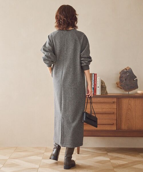 「AMERICAN HOLIC」 長袖ワンピース M チャコールグレー レディース_画像5