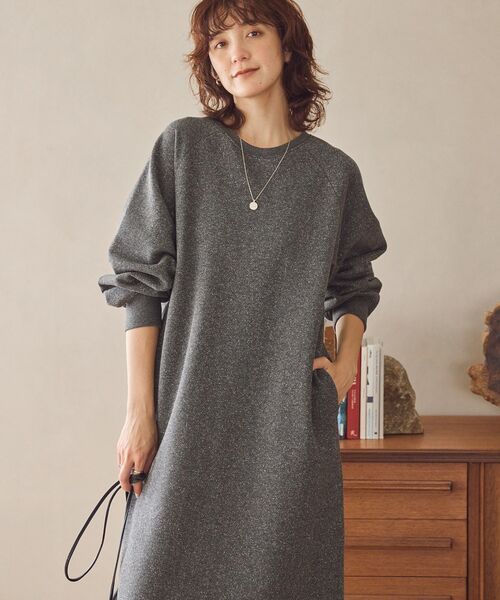 「AMERICAN HOLIC」 長袖ワンピース M チャコールグレー レディース_画像7