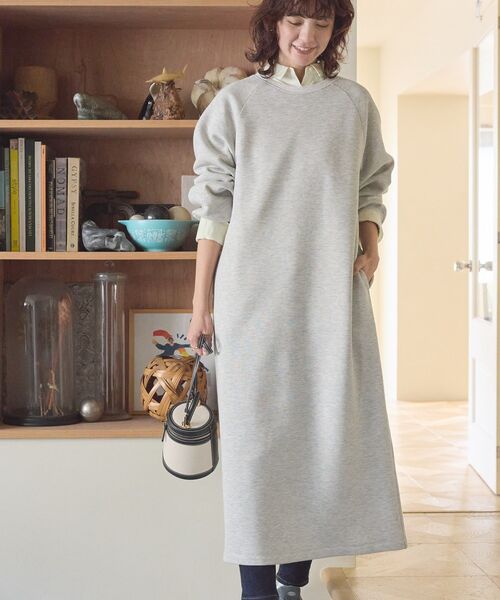 「AMERICAN HOLIC」 長袖ワンピース M チャコールグレー レディース_画像8