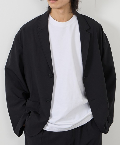 セットアップ URBANCOLLECTION ポリリップストップ テーラードジャケット＆イージーパンツ セットアップ メンズ_3