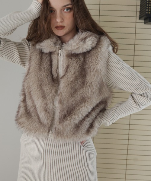 「Mili affinity」 ファーベスト FREE ブラウン レディース_画像5