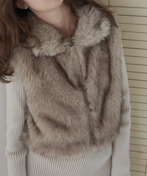 「Mili affinity」 ファーベスト FREE ブラウン レディース_画像8