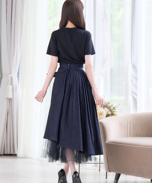 「emiriawiz」 ロングスカート MEDIUM ネイビー レディース_画像8