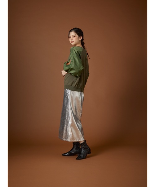 「DOLLUPOOPS」 7分袖ニット 38 ブラック レディース_画像5