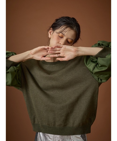 「DOLLUPOOPS」 7分袖ニット 38 ブラック レディース_画像8