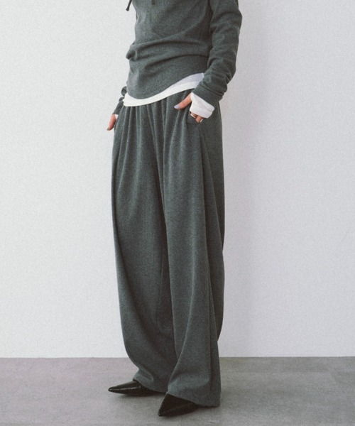 「HANNE」 イージーパンツ S グレー レディース_画像4