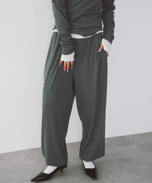 「HANNE」 イージーパンツ S グレー レディース_画像8