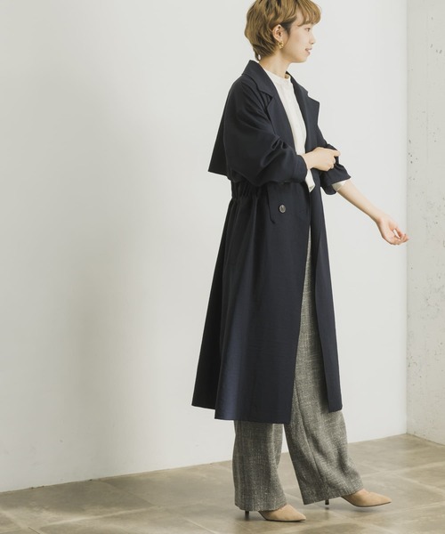 「URBAN RESEARCH」 トレンチコート 38 ブラウン レディース_画像3